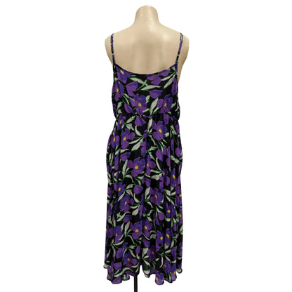 Purple Floral Dress - Size 14