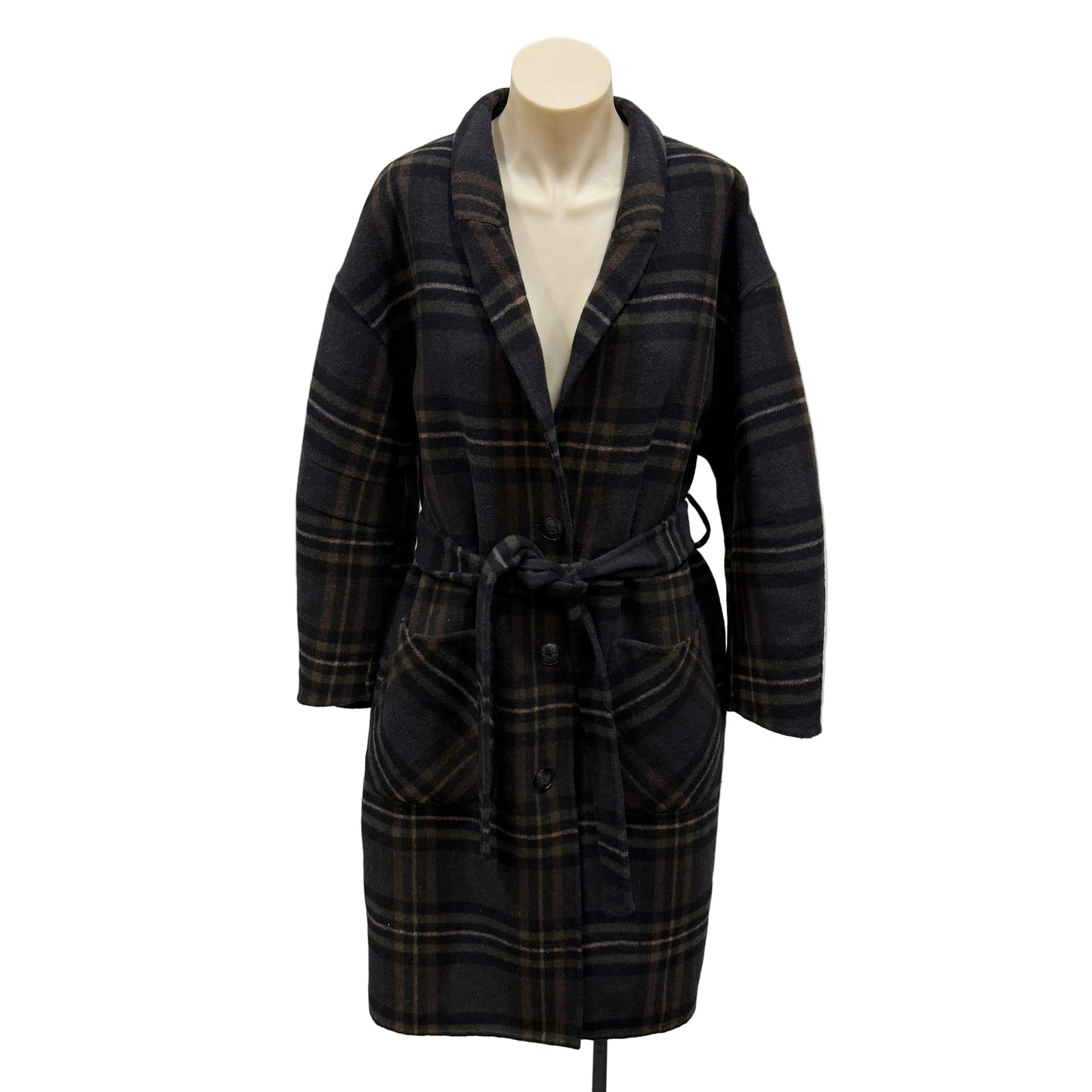 Plaid Coat - Size M