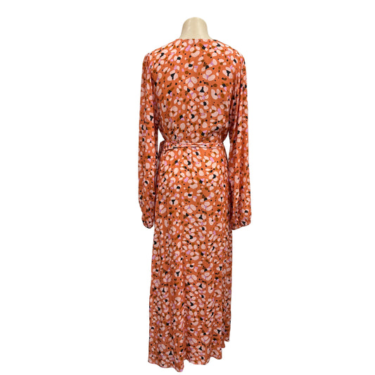 Orange Wrap Dress - Size 12