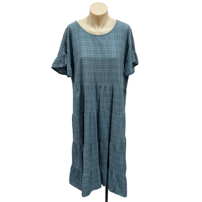 Blue Pattern Dress - Size 14