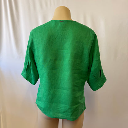 Green Linen Top - XS