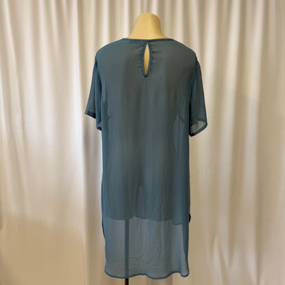 Sheer Blue Dress - Size M