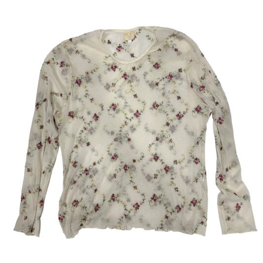Floral Mesh Top - Size L