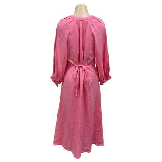 Pink Linen Dress - Size S