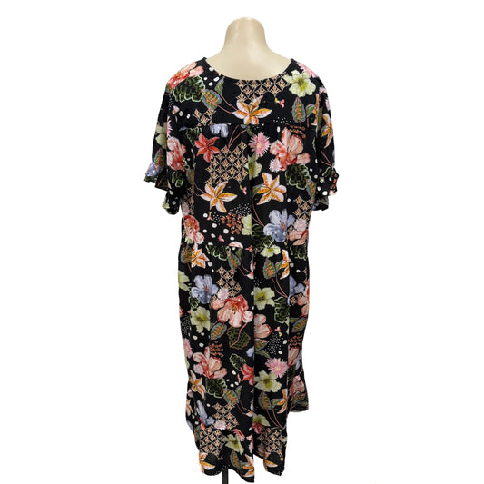Dark Floral Dress - Size 16