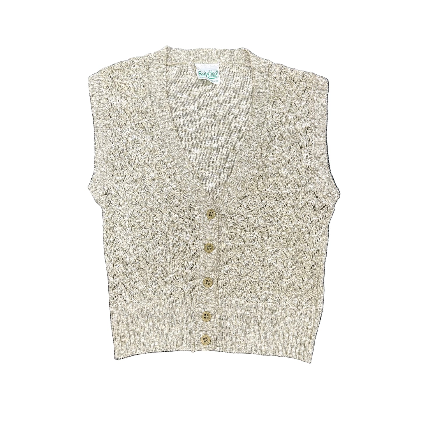 Green Knitted Waistcoat- Size 10