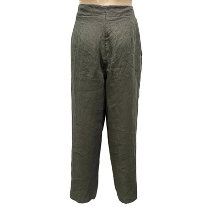 Green Linen Trousers- Size 10