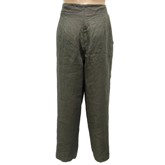 Green Linen Trousers- Size 10