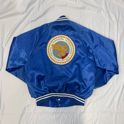 Blue Shiny Bomber Jacket - Size M