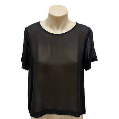 Sheer Black Tee - Size 8