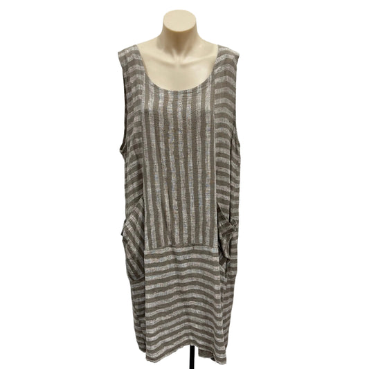Stripe Linen Dress - Size 14