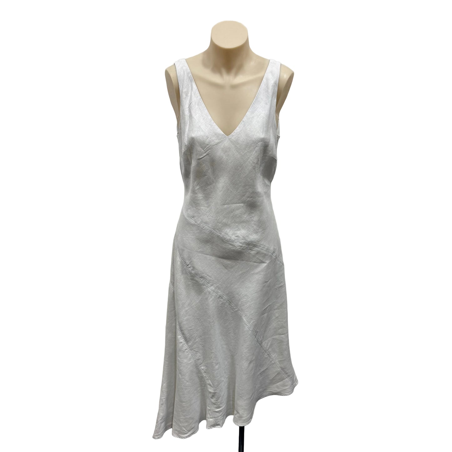 Pale Blue Linen Dress - Size 12