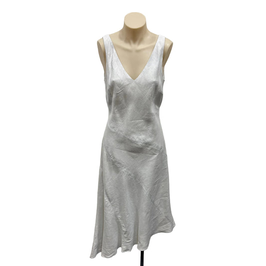 Pale Blue Linen Dress - Size 12