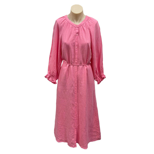 Pink Linen Dress - Size S