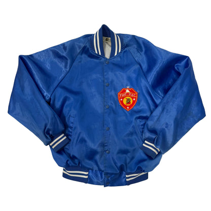 Blue Shiny Bomber Jacket - Size M