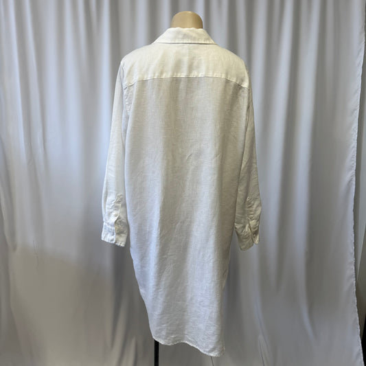White Linen Dress - Size 12