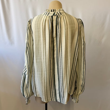 Green Striped Blouse - Size 12