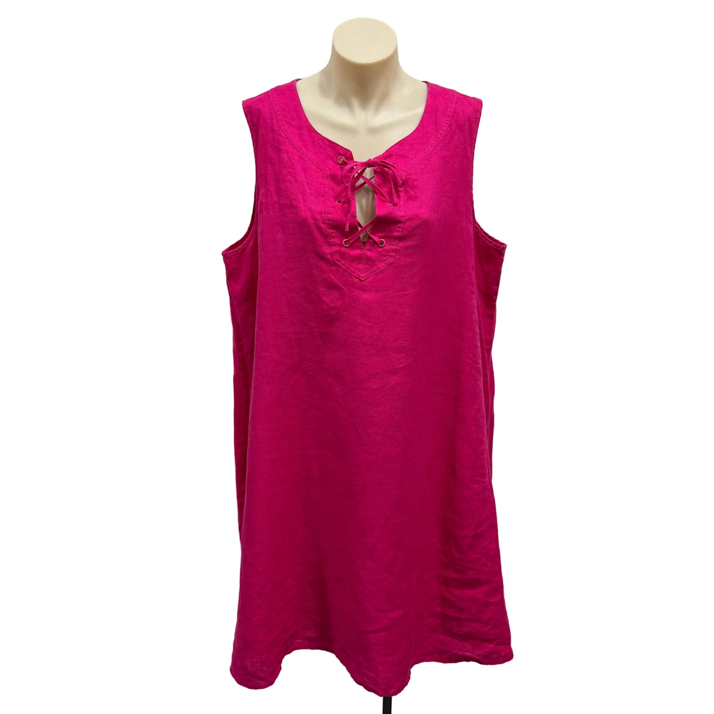 Pink Linen Dress - Size 18