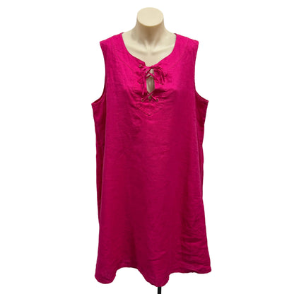 Pink Linen Dress - Size 18