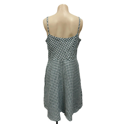 Green Gingham Dress - Size 14