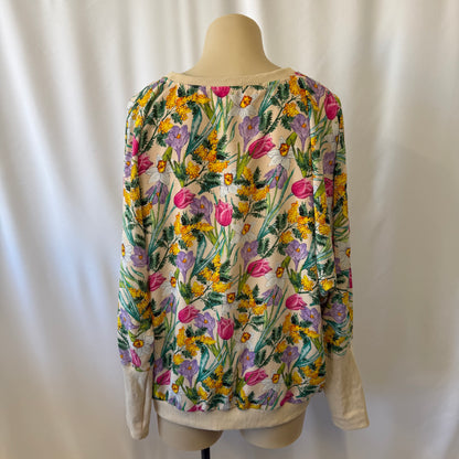 Cream Floral Top - Size M