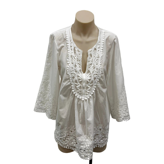 White Floaty Blouse - Size 12