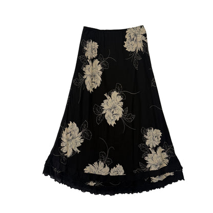 Dark Floral Maxi Skirt - Size 12
