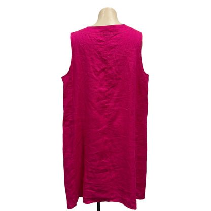 Pink Linen Dress - Size 18