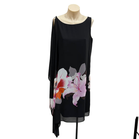 Black Floral Dress - Size 10
