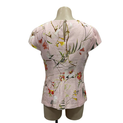 Pink Floral Top - Size 10