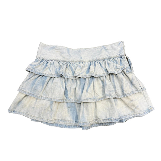 Frill Denim Skirt - Size 10