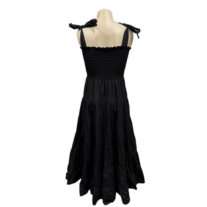 Black Tiered Maxi Dress - Size 10