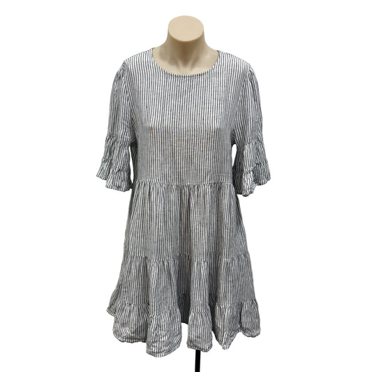 Stripe Linen Dress - Size 8