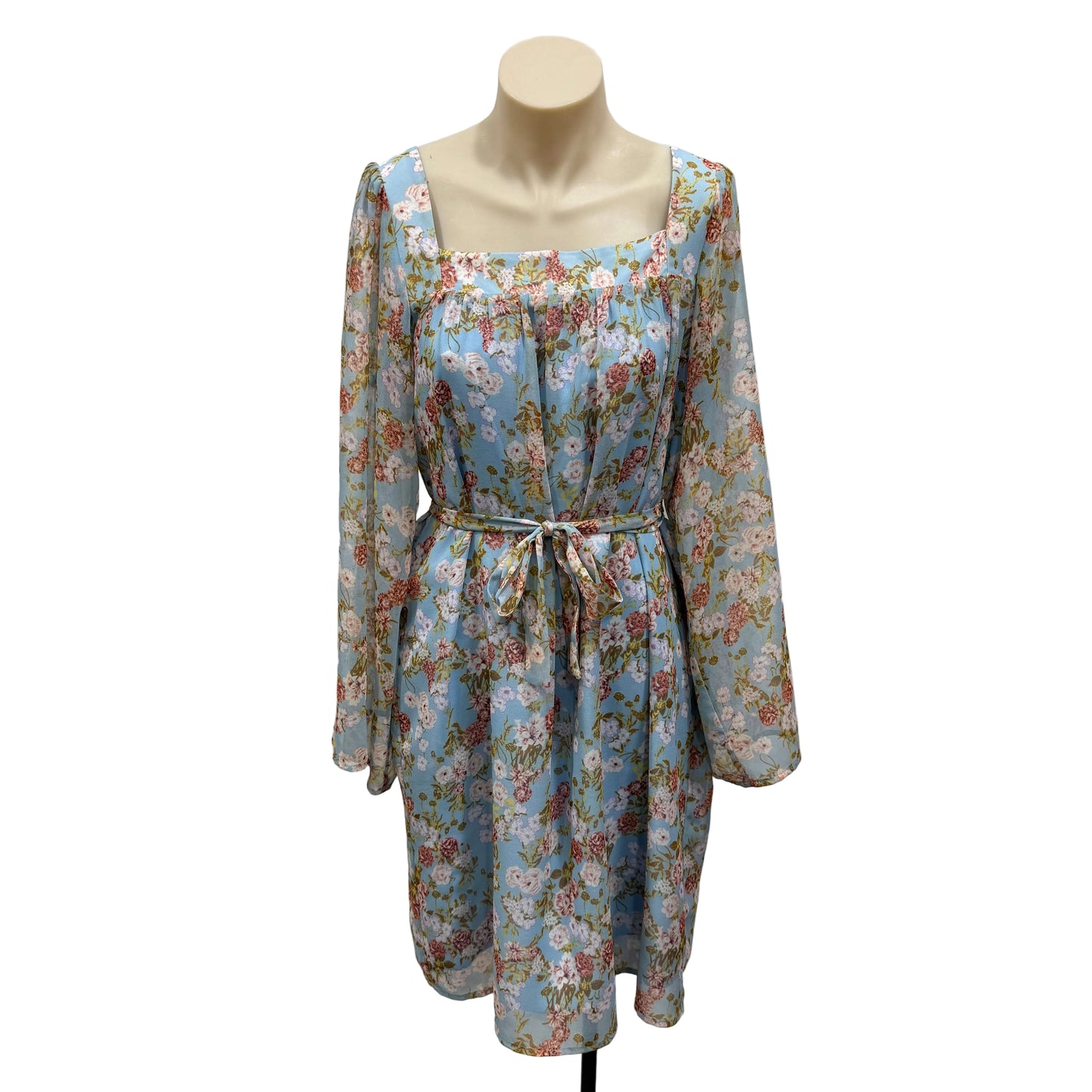 Blue Floral Dress - Size 8