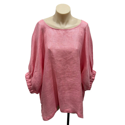 Pink Linen Top - Size L