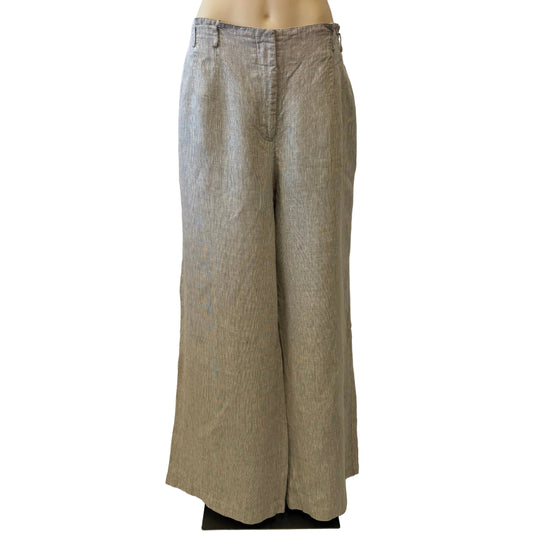Grid Linen Pants - Size 16