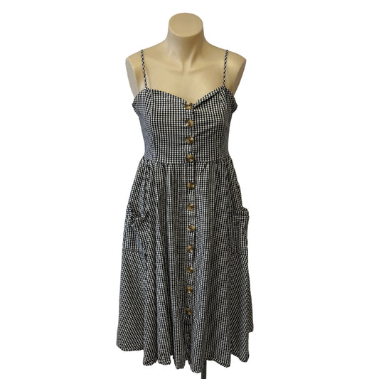 Gingham Button Dress - Size S