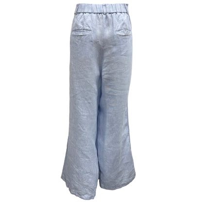 Blue Linen Trousers- Size 16