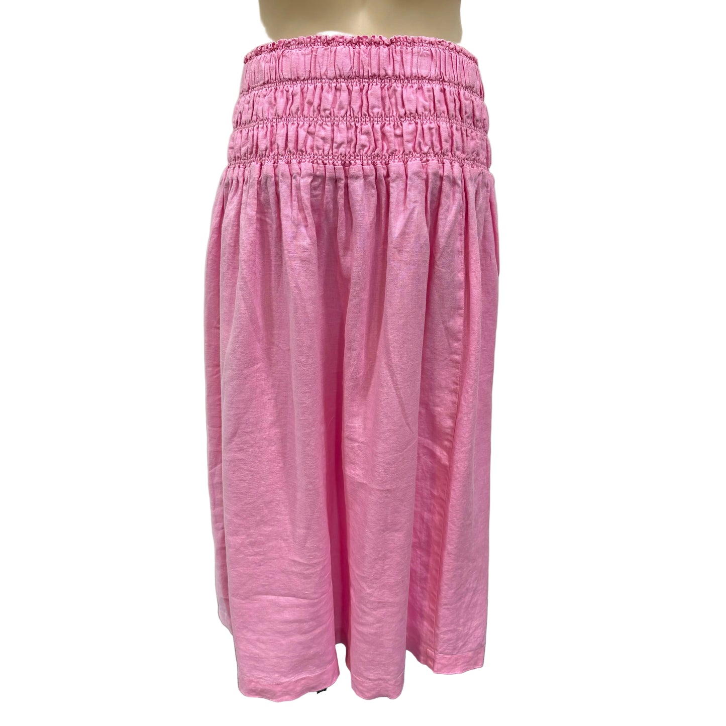Pink Linen Skirt - Size 12