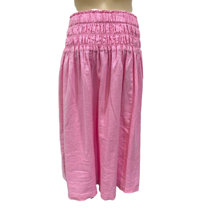 Pink Linen Skirt - Size 12