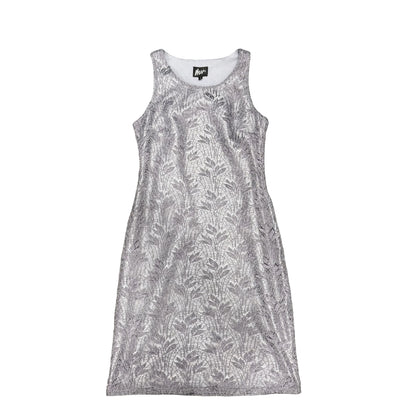 Grey Floral Dress - Size 8