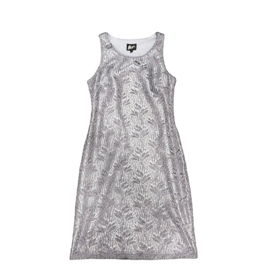 Grey Floral Dress - Size 8