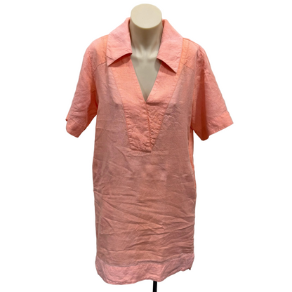 Peach Linen Dress - Size 4