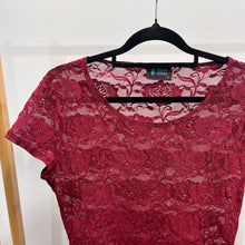 Load image into Gallery viewer, Red Lace Top - Size 10
