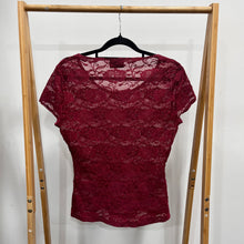 Load image into Gallery viewer, Red Lace Top - Size 10

