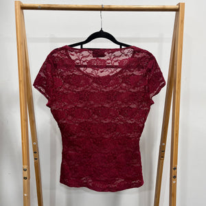 Red Lace Top - Size 10