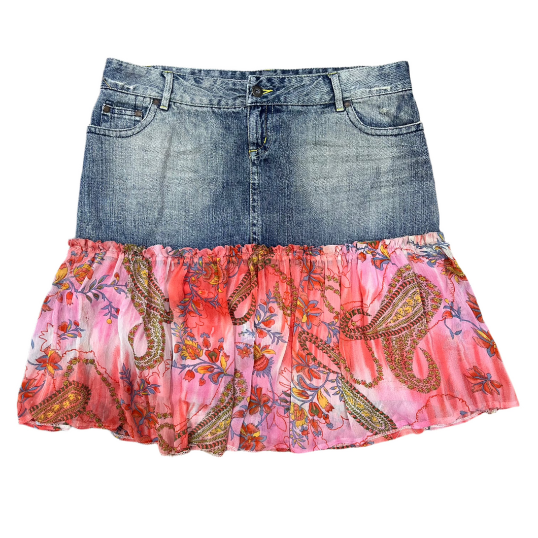 Layered Denim Skirt - Size 14